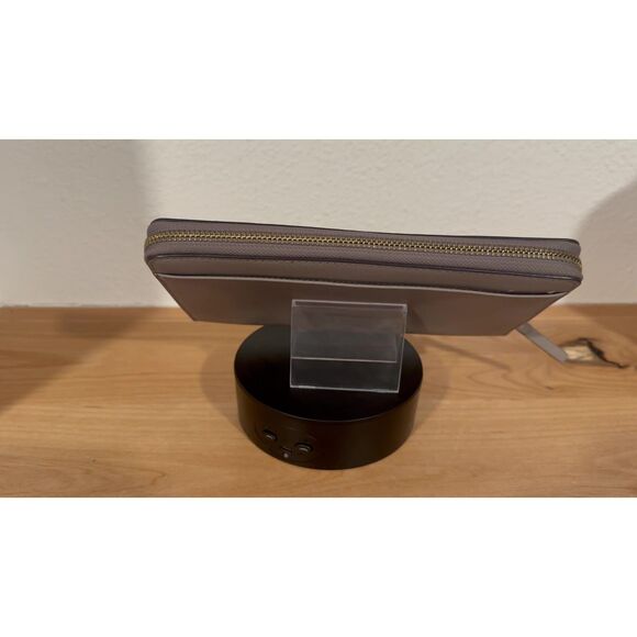 Kate Spade New York Bixby Place Neda Patent Leather Zip Around Wallet Hare Grey - Picture 2 of 8